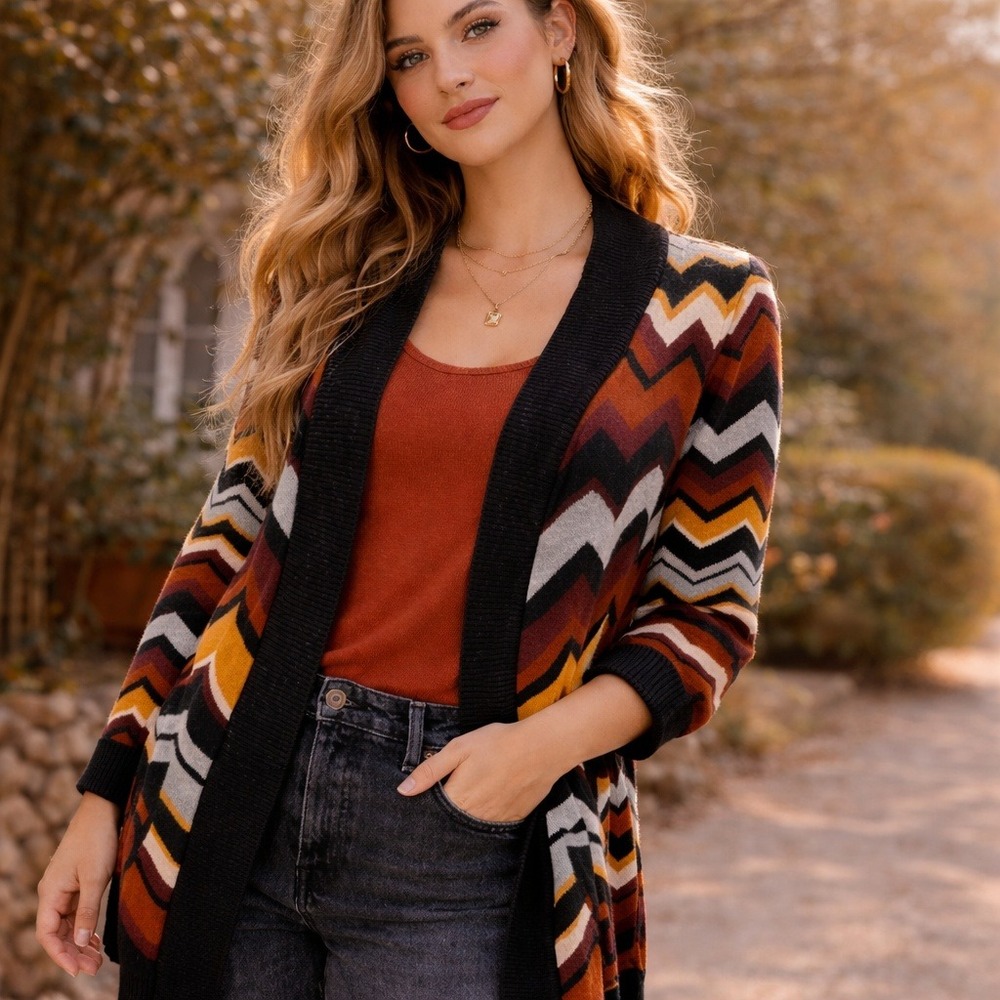 MISSONI for Target Womens Zigzag Chevron Cardigan Sweater Medium